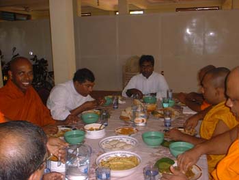 Break fast at Catholic church in Kilinochchi before go to meet Tamil Chelvan 2006 May