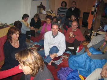 2005 December - Meditation and blessings at Tibetian meditation centre near Trinie's home at mal2