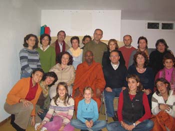 2005 December - Meditation and blessings at Tibetian meditation centre near Trinie's home at mala