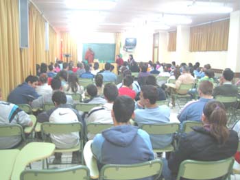 2005 December - teaching high schools at Malaga in Spain