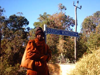 at  the Buddhist Monastry in Perth