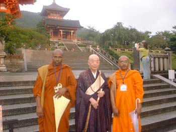 at the Kiyoto near very old temple and its chief monk