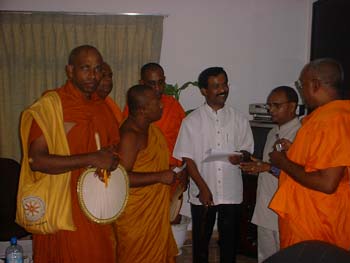 Meeting with Tamil Chelvan in Kilinochchi at his office May 2006 -3