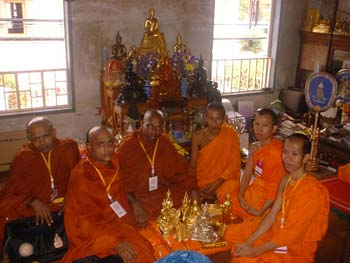 International Vesak day in Thiland 2006 - offering Buddha's statues from temple